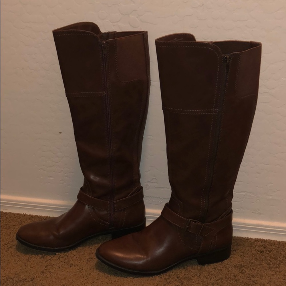 Brown Merona knee high riding boots